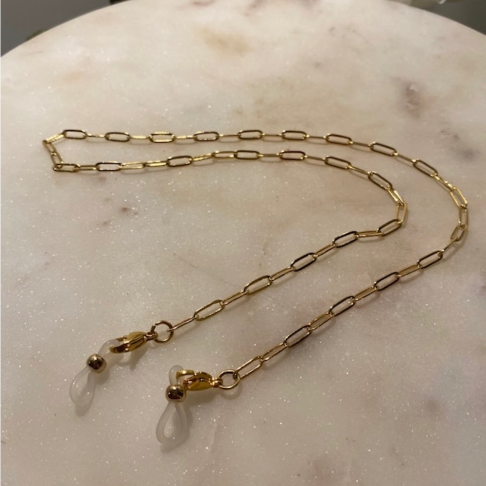 Gold Paperclip Glasses Chain